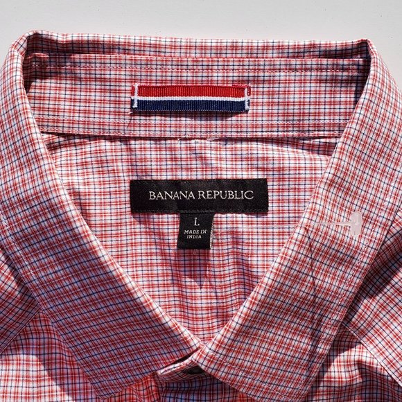 Banana Republic Plaid Long Sleeve Button Down NWOT - Picture 2 of 4